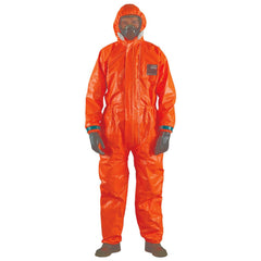 Disposable Coveralls: Size 3X-Large, 0.1548 oz, Sontara, Wood Pulp & Polyester, Double Zipper Closure