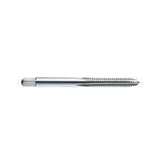 Straight Flute Tap: 1/4-20 UNC, 4 Flute, Taper Chamfer, 3B Class of Fit, HSS, Bright/Uncoated Finish