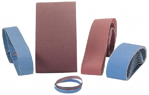 Abrasive Belt:  37" Wide, 75" OAL, 180 Grit, Aluminum Oxide