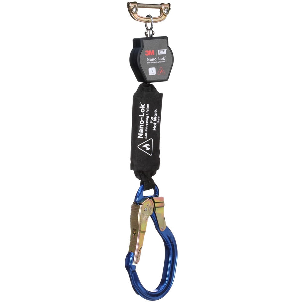 Self-Retracting Lifeline:  420 lb Capacity,  6.00' Lifeline,  Single Pin Connector