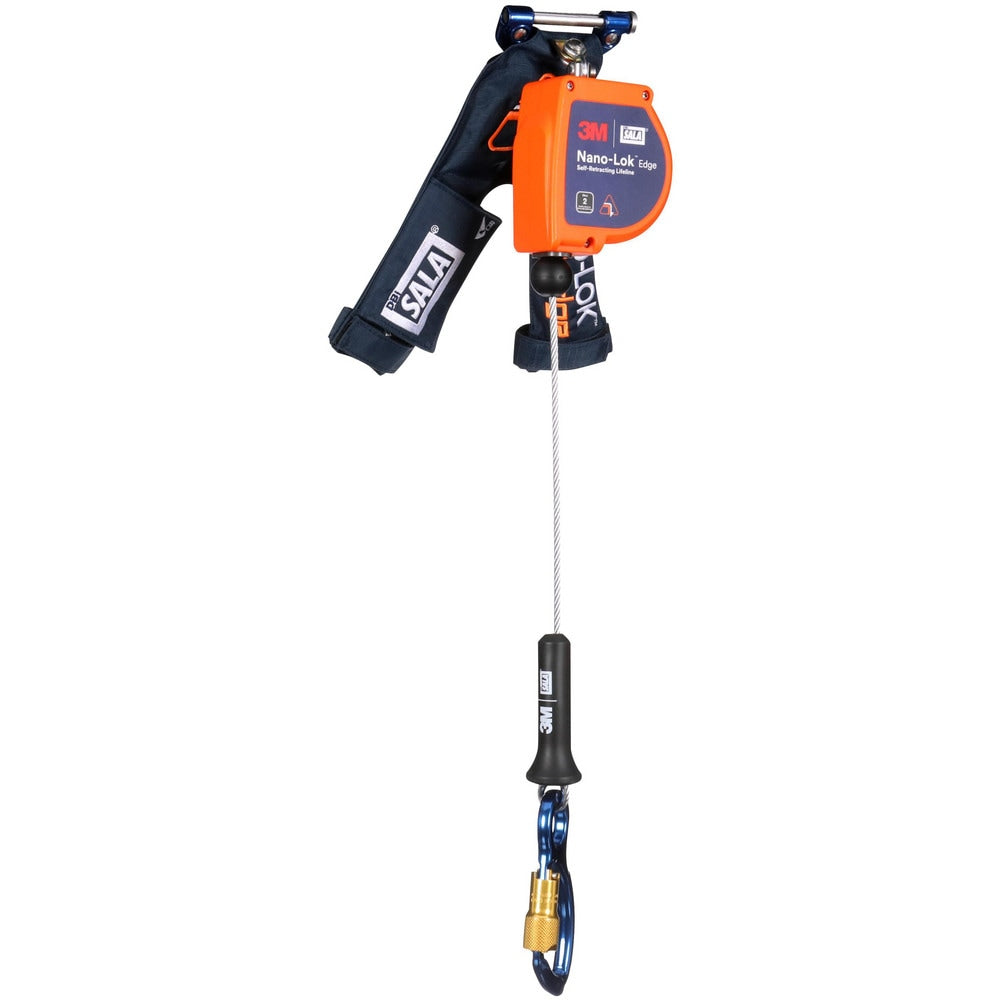 Self-Retracting Lifeline:  420 lb Capacity,  8.00' Lifeline,  Single Pin Connector