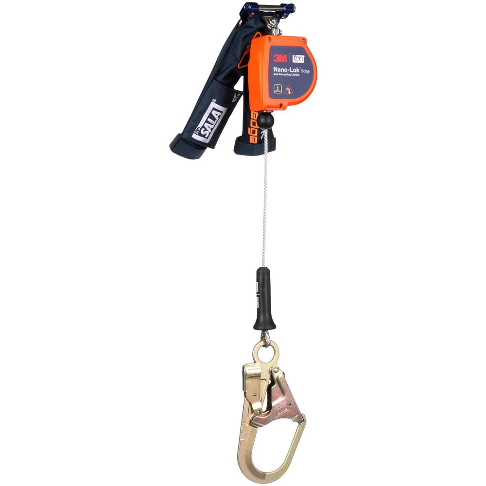 Self-Retracting Lifeline:  420 lb Capacity,  7.30' Lifeline,  Single Pin Connector