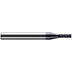 Corner Radius End Mill: 1 mm Dia, 1.50 mm LOC, 0.0030" Radius, 4 Flute, Solid Carbide