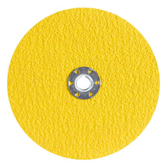 Fiber Disc:  7" Disc Dia, 5/8-11 Hole, Threaded Arbor Hole, 36 Grit, Premium Ceramic Alumina