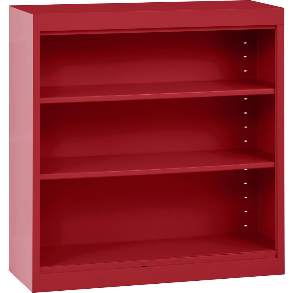 Bookcases; Overall Height: 36 in; Overall Width: 36; Overall Depth: 12; Material: Steel; Color: Textured Red; Shelf Weight Capacity: 200; Mobility: No; Modular: No