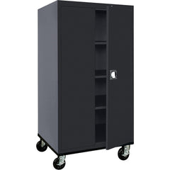 Steel Mobile Storage Cabinet: 36" Wide, 24" Deep, 72" High