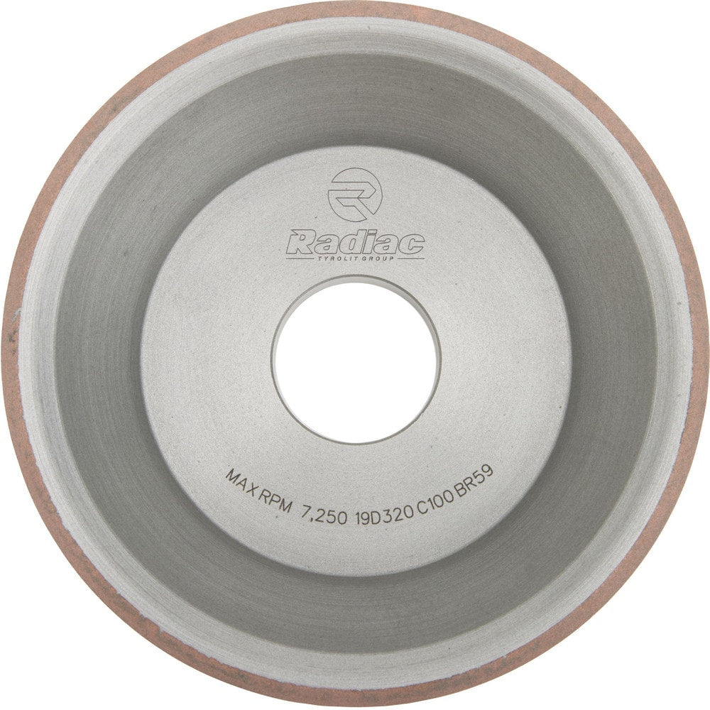 Tool & Cutting Grinding Wheel: 5" Dia, 1-1/4" Width, 1-1/4" Hole, 400 Grit, R Hardness, Type 11V9