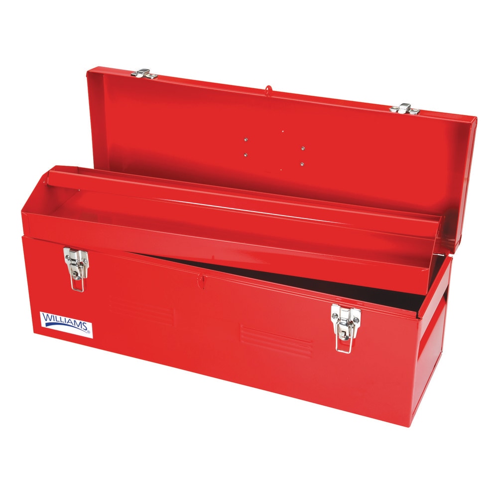 Tool Boxes, Cases & Chests; Type: Flat Top; Locking Mechanism: Draw Bolt Latch; Color: Red; Material: Steel