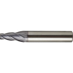 Tapered End Mill: 1 deg Angle per Side, 3.00 mm Small Dia, 10.00 mm LOC, 4 Flute, Square End