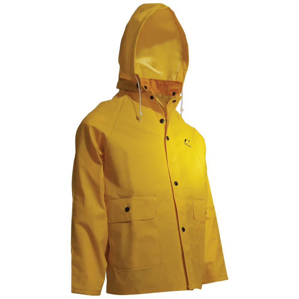 Rain Jacket:  Size 2X-Large,  0,  Yellow,  Polyester & PVC