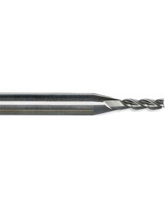 ‎3/32″ Dia. × 3/8″ LOC × 1/4″ Shank Dia. × 2-1/2″ OAL, 3 Flute, Carbide, TiCN, Square End Mill