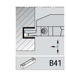 3mm Min Width x 14mm Max Depth A4M-A Right Hand Indexable Grooving Blade