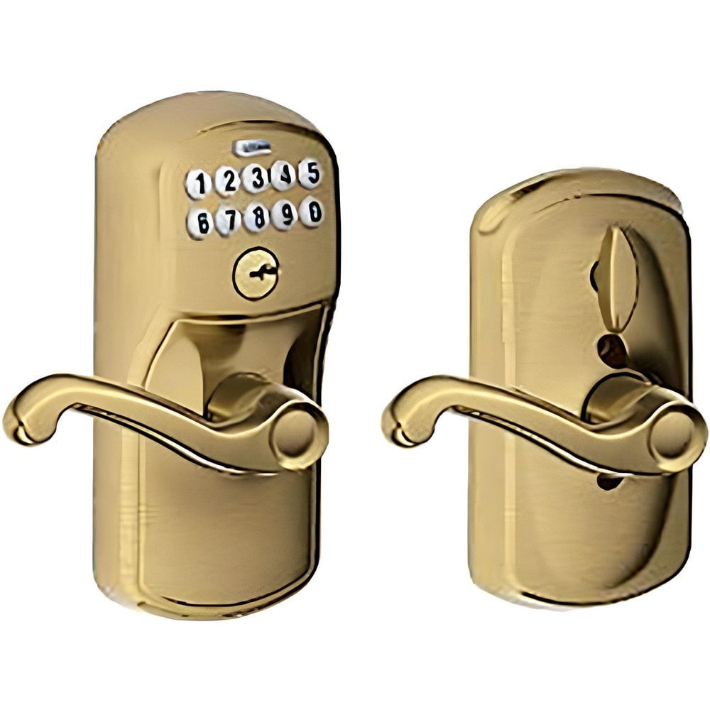 Lever Locksets; Lockset Type: Entrance; Key Type: Keyed Different; Back Set: 2-3/4; Cylinder Type: Conventional; Material: Metal; Door Thickness: 1-3/4; Finish: Satin Brass