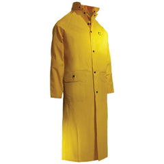 Rain Coat:  Size Large,  0,  Yellow,  Polyester & PVC