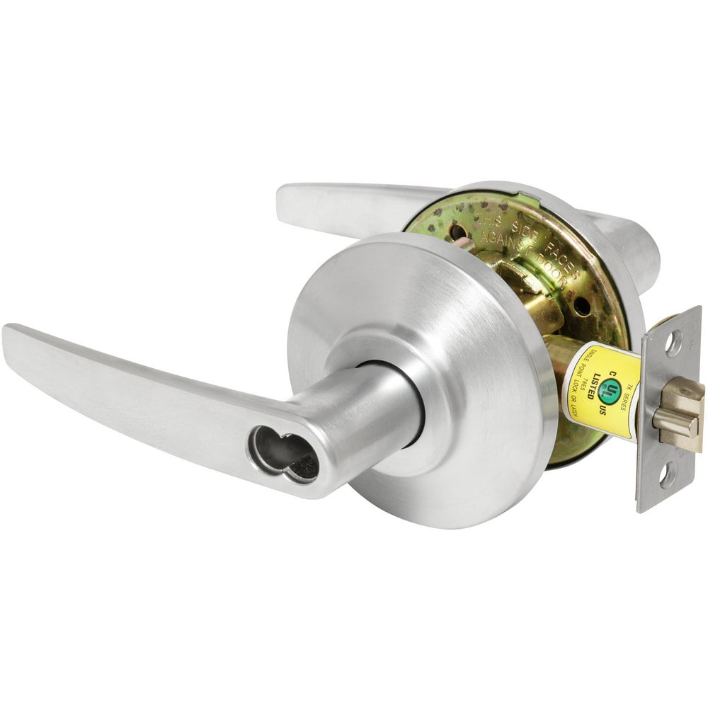 Lever Locksets; Lockset Type: Entrance; Key Type: Keyed Different; Back Set: 2-3/4; Cylinder Type: Less Core; Material: Metal; Door Thickness: 1-3/8 to 2; Finish: Satin Brass