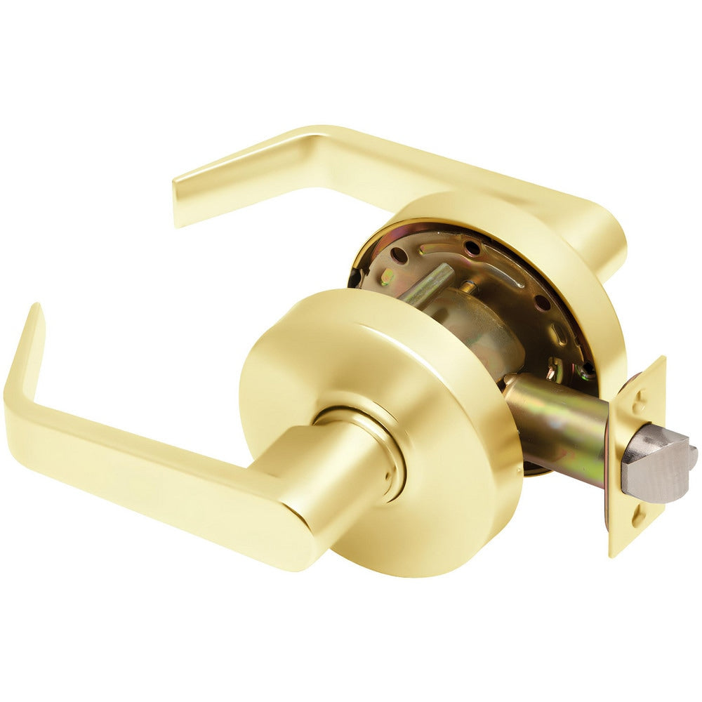 Lever Locksets; Lockset Type: Passage; Key Type: Keyed Different; Back Set: 2-3/4; Cylinder Type: Non-Keyed; Material: Metal; Door Thickness: 1-3/8 to 1/3-4; Finish: Bright Brass