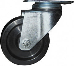 Swivel Top Plate Caster: Glass Filled Nylon, 6" Wheel Dia, 2" Wheel Width, 1,200 lb Capacity, 7" OAH