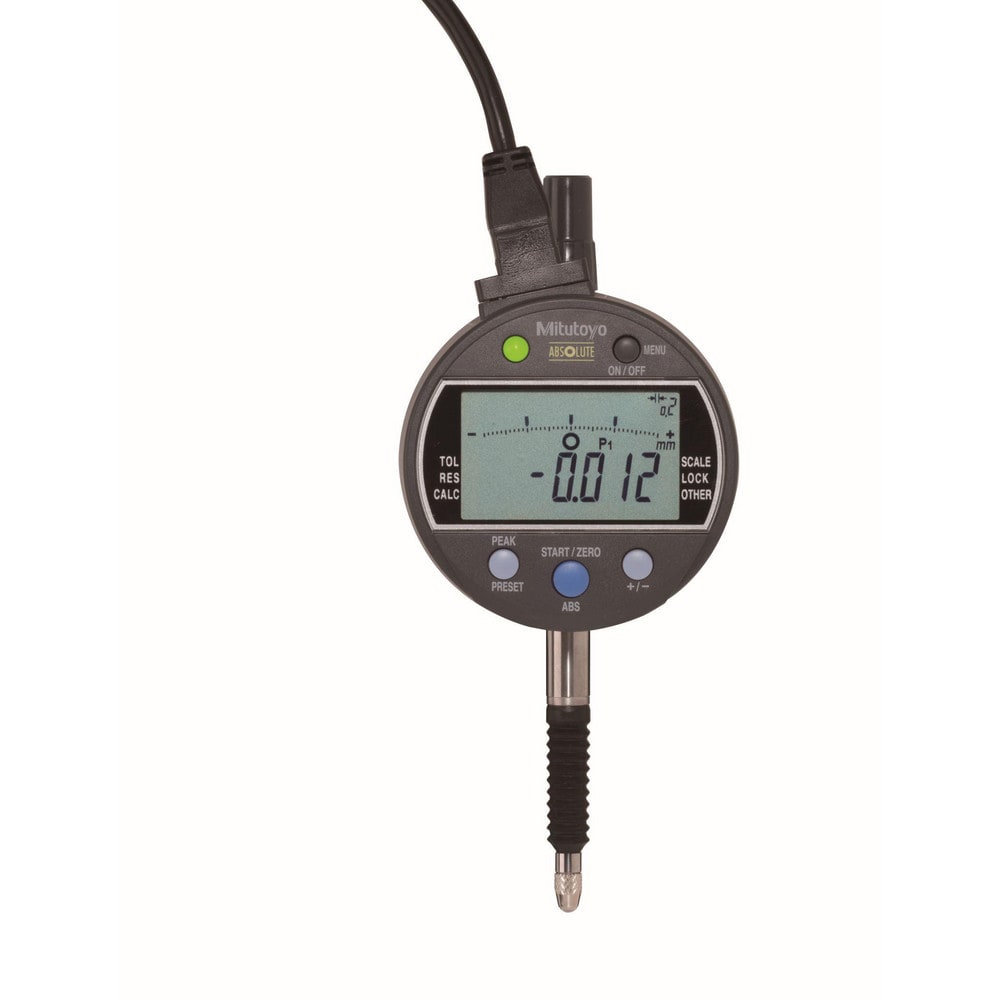 LCD Electronic Drop Indicator: 12.7 mm Max, Flat Back