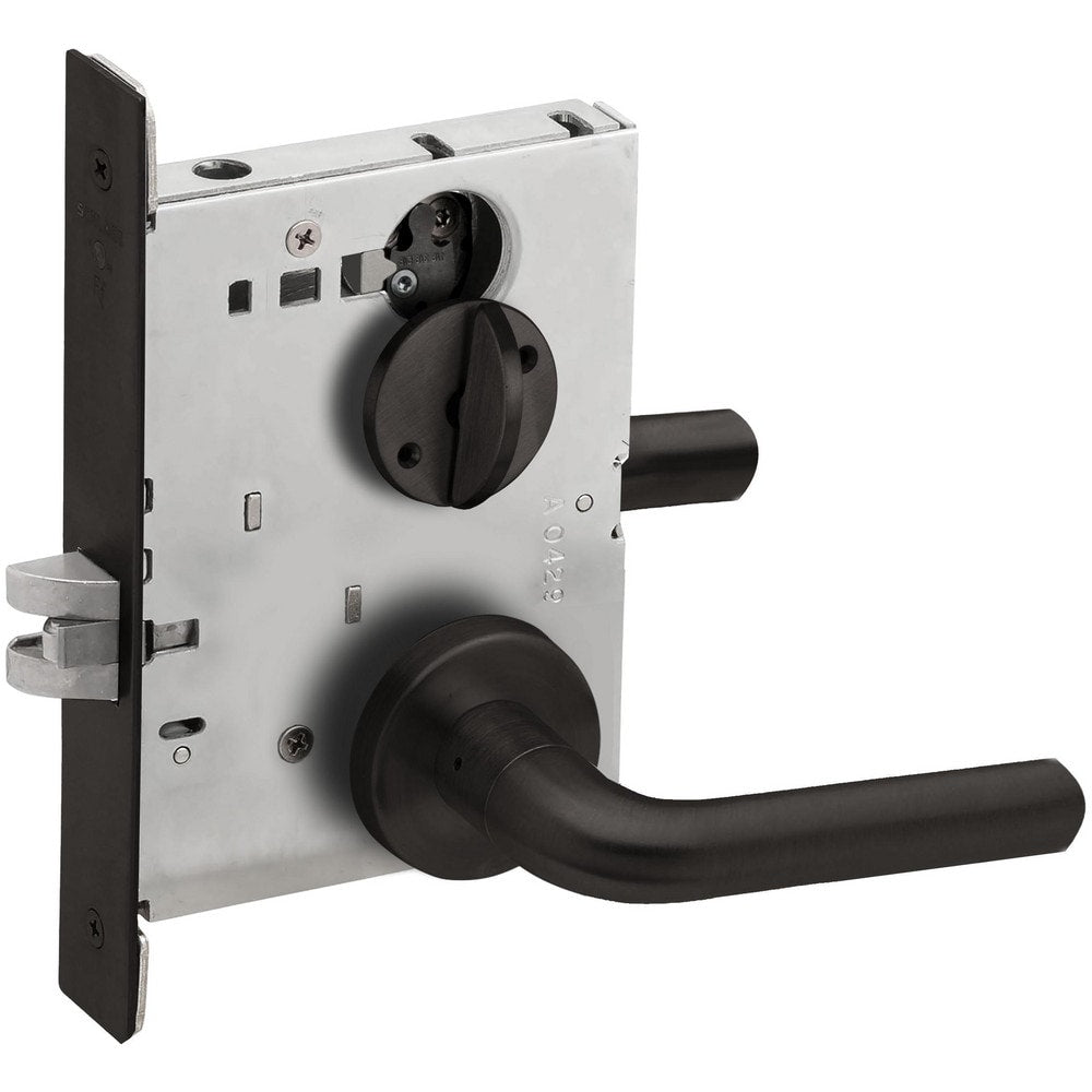 Lever Locksets; Lockset Type: Privacy; Key Type: Keyed Different; Back Set: 2-3/4; Cylinder Type: None; Material: Metal; Door Thickness: 1-3/4; Finish: Flat Black Coated