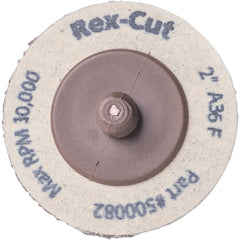 Quick-Change Disc: Type R, 2" Dia, 80 Grit, Aluminum Oxide, Non-Woven