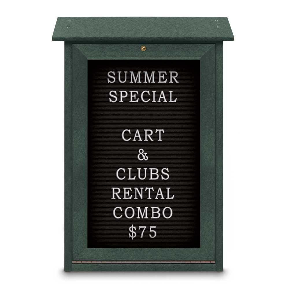 Enclosed Letter Board: 18" Wide, 29" High, Laminate, Black