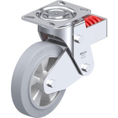 Top Plate Casters; Mount Type: Plate; Number of Wheels: 1.000; Wheel Diameter (Inch): 5; Wheel Material: Rubber; Wheel Width (Inch): 1-9/16; Wheel Color: Black