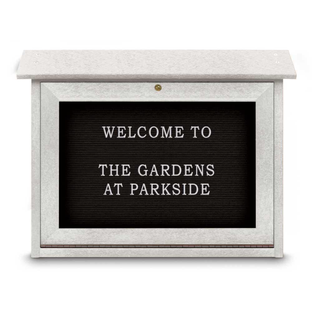 Enclosed Letter Board: 24" Wide, 18" High, Laminate, Black