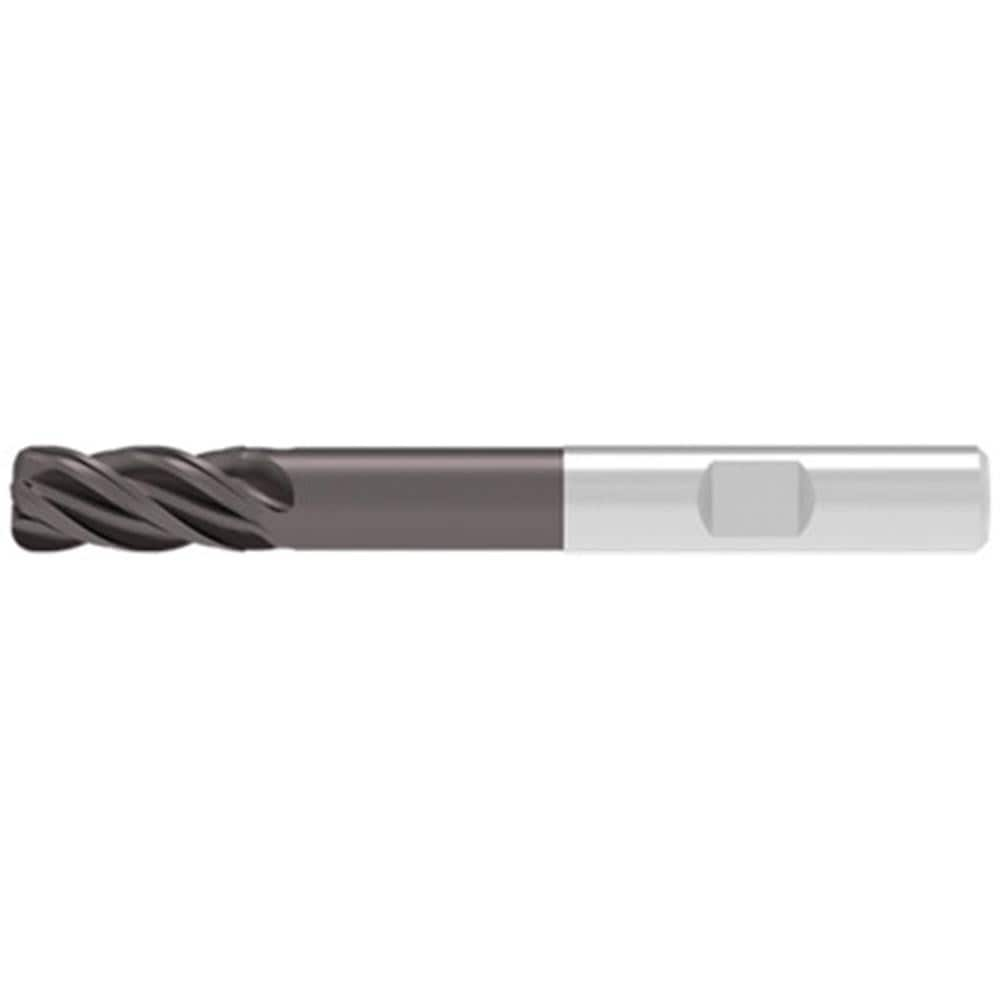 Corner Radius End Mill: 20.00 mm Dia, 42.00 mm LOC, 3.00 mm Radius, 4 Flute, Solid Carbide