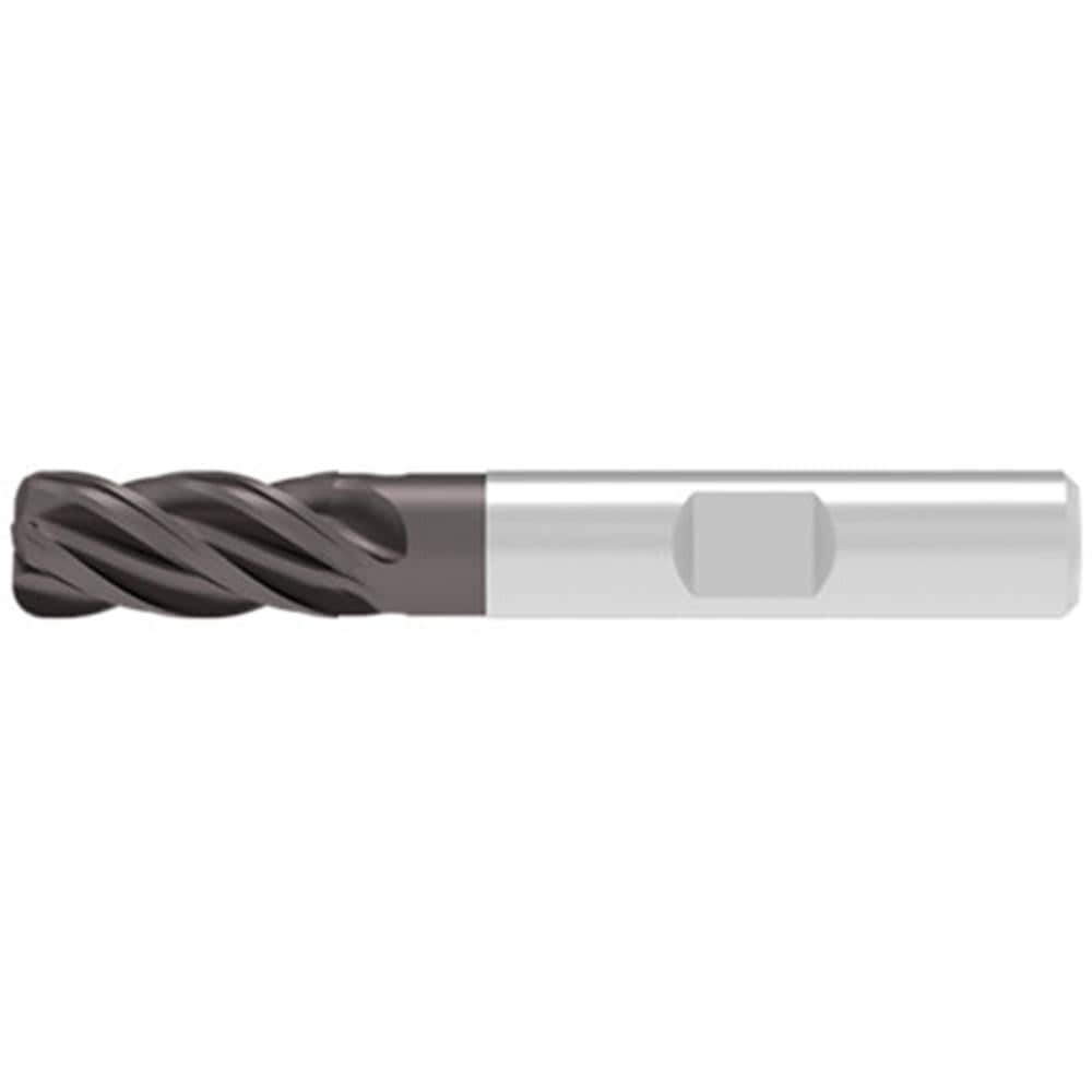 Corner Radius End Mill: 20.00 mm Dia, 41.00 mm LOC, 1.00 mm Radius, 4 Flute, Solid Carbide