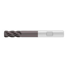 Corner Radius End Mill: 16.00 mm Dia, 32.00 mm LOC, 4.00 mm Radius, 4 Flute, Solid Carbide