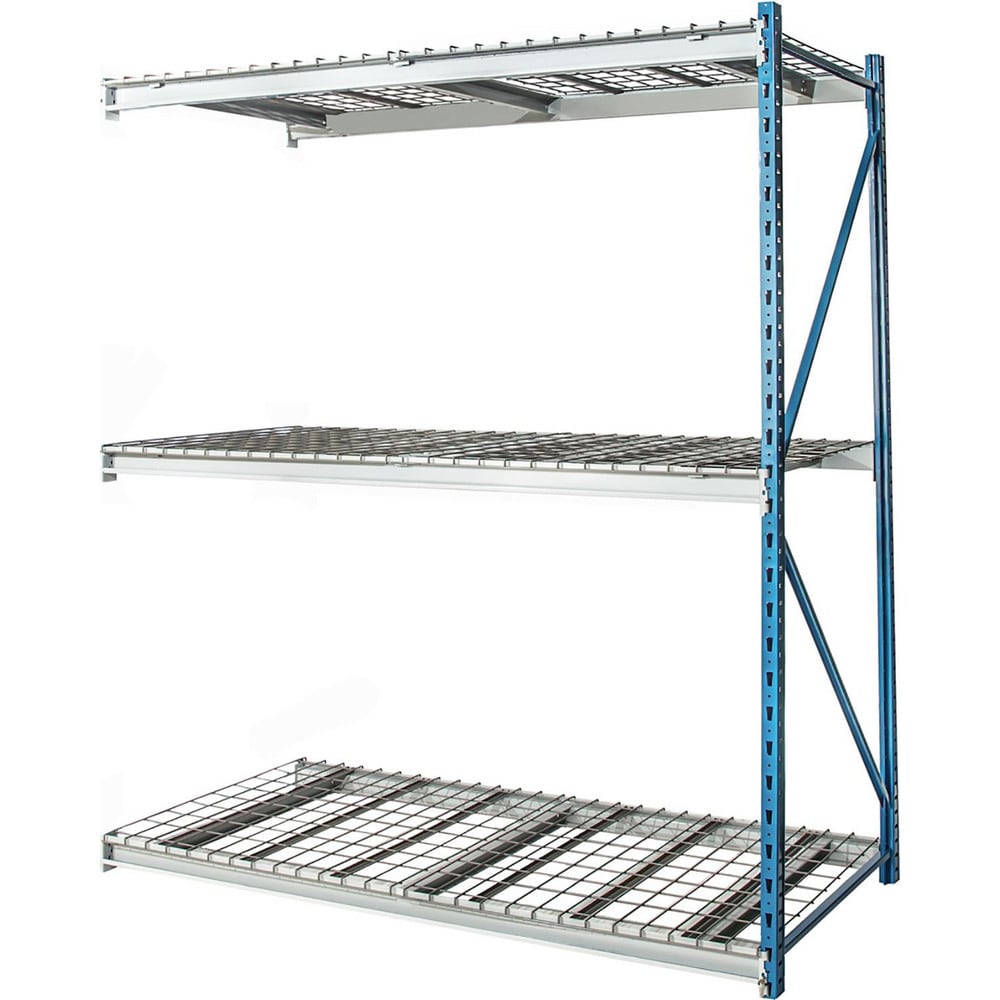 Storage Racks; Rack Type: Bulk Rack Add-On; Overall Width (Inch): 72; Overall Height (Inch): 123; Overall Depth (Inch): 48; Material: Steel; Color: Marine Blue, Light Gray; Finish: Powder Coated