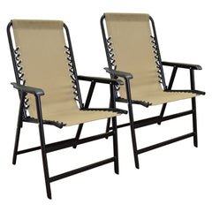 Folding Chairs; Pad Type: Texteline, Arms, Flat; Material: Texteline, Steel; Width (Inch): 24; Depth (Inch): 25.7874 in; Seat Color: Beige; Overall Height: 37.4016 in