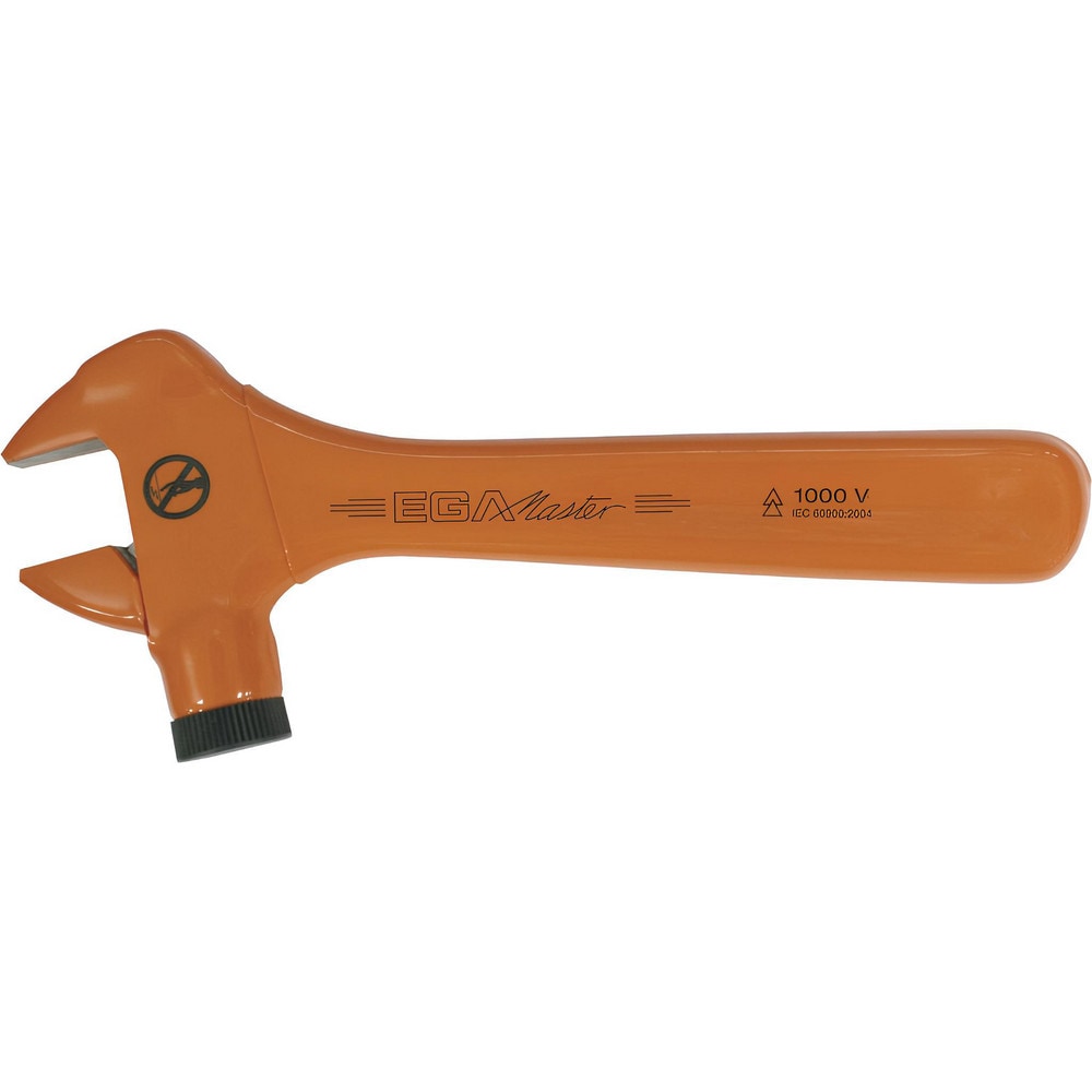 Adjustable Wrench: 8" OAL, 15/16" Jaw Capacity