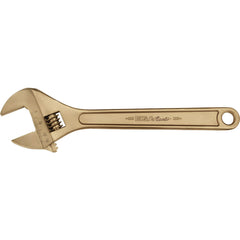 Adjustable Wrench: 15" OAL, 1-3/4" Jaw Capacity