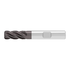 Corner Radius End Mill: 6.00 mm Dia, 13.00 mm LOC, 1.50 mm Radius, 4 Flute, Solid Carbide