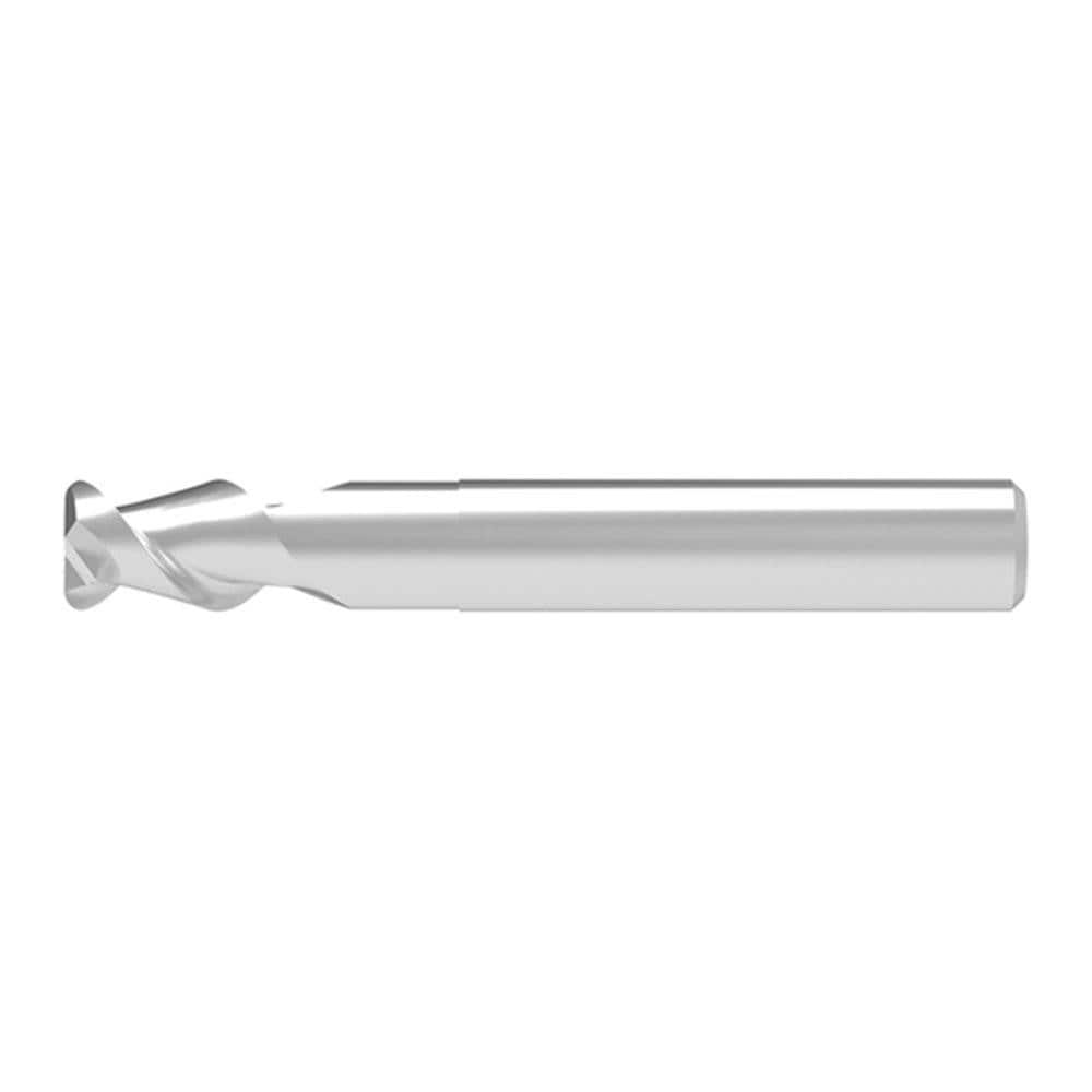 Corner Radius End Mill: 20.00 mm Dia, 32.00 mm LOC, 2.50 mm Radius, 2 Flute, Solid Carbide