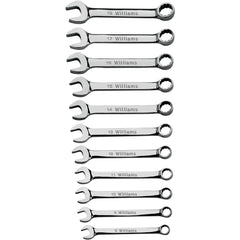 Combination Wrench Set: 10 Pc, Metric