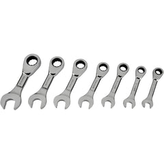 Combination Wrench Set: 7 Pc, Inch