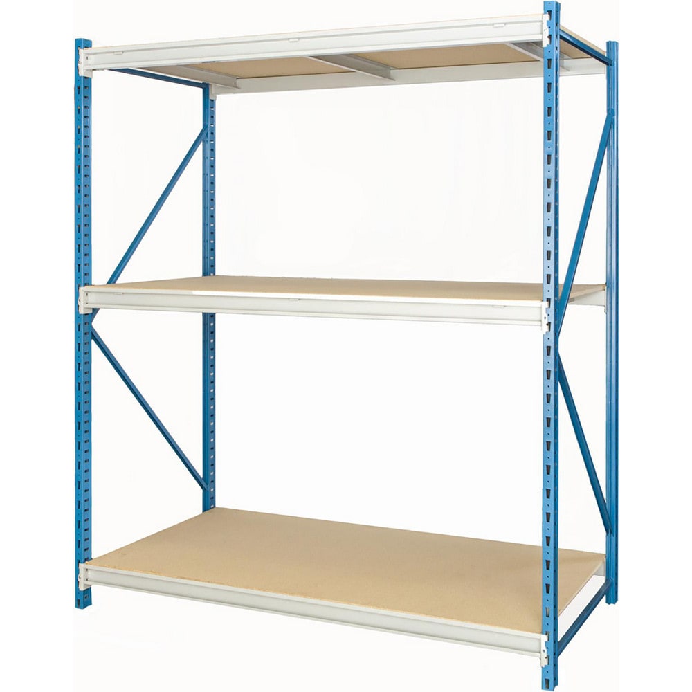 Storage Racks; Rack Type: Bulk Rack Starter Unit; Overall Width (Inch): 48; Overall Height (Inch): 123; Overall Depth (Inch): 24; Material: Steel; Color: Marine Blue, Light Gray; Finish: Powder Coated