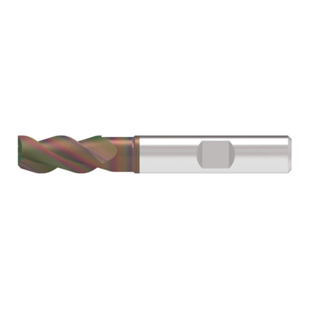 Corner Radius End Mill: 16.00 mm Dia, 33.00 mm LOC, 1.50 mm Radius, 3 Flute, Solid Carbide