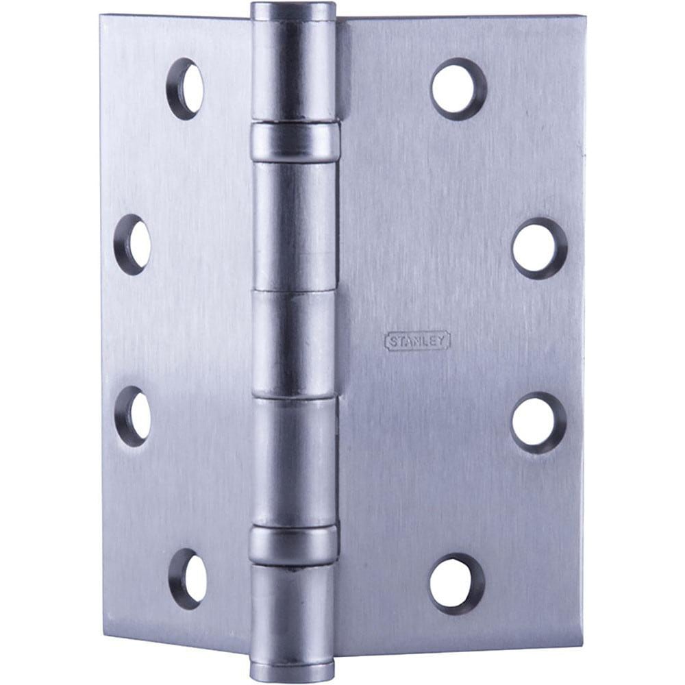 Commercial Hinges; Mount Type: Full-Mortise; Hinge Material: Steel; Length (Inch): 4-1/2; Finish: Satin Stainless Steel; Door Leaf Height (Decimal Inch): 4.5000; Door Leaf Width (Decimal Inch): 2.2500; Frame Leaf Height (Decimal Inch): 4.5000