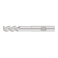 Corner Radius End Mill: 20.00 mm Dia, 52.00 mm LOC, 2.00 mm Radius, 3 Flute, Solid Carbide