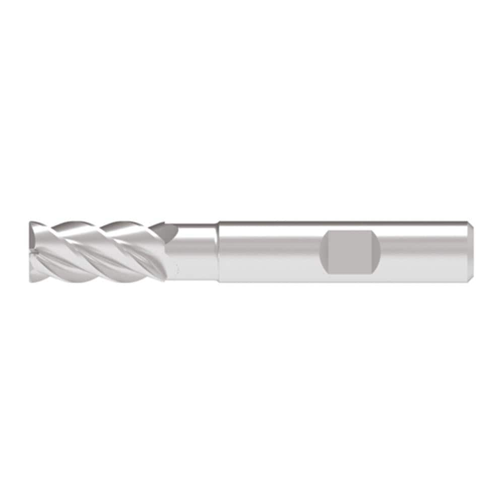 Corner Chamfer End Mill: 10.00 mm Dia, 21.00 mm LOC, 4 Flute, 0.20 mm Chamfer Width, Solid Carbide