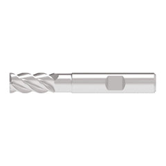 Corner Chamfer End Mill: 10.00 mm Dia, 21.00 mm LOC, 4 Flute, 0.20 mm Chamfer Width, Solid Carbide