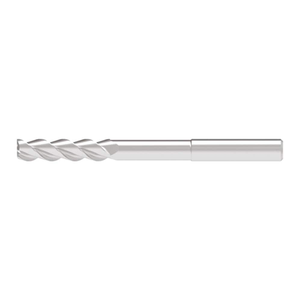 Corner Radius End Mill: 12.00 mm Dia, 49.00 mm LOC, 1.00 mm Radius, 3 Flute, Solid Carbide