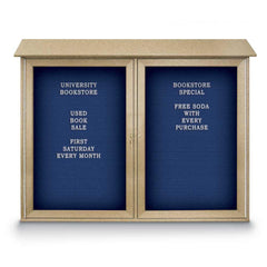 Enclosed Letter Board: 45" Wide, 36" High, Laminate, Blue