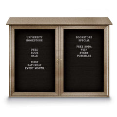 Enclosed Letter Board: 45" Wide, 36" High, Laminate, Black