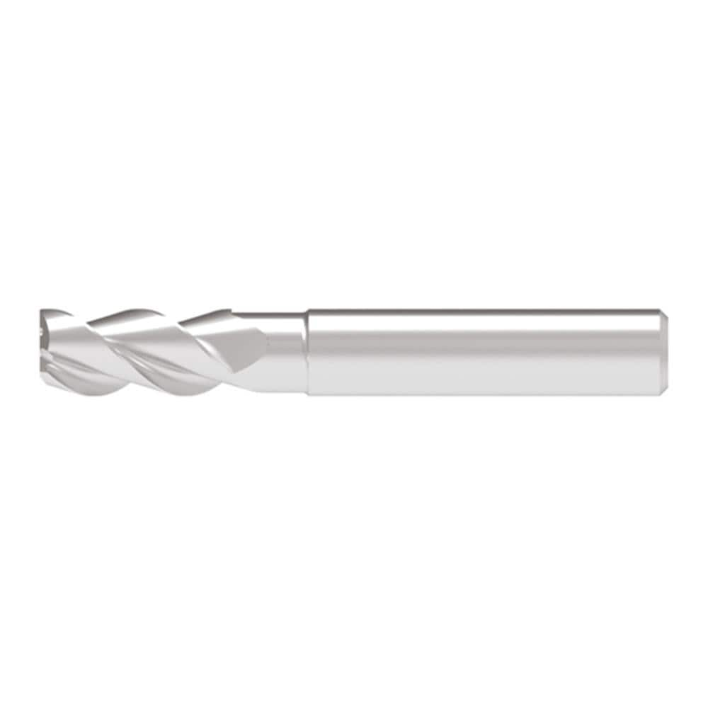 Corner Radius End Mill: 10.00 mm Dia, 21.00 mm LOC, 1.00 mm Radius, 3 Flute, Solid Carbide