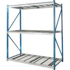 Storage Racks; Rack Type: Bulk Rack Starter Unit; Overall Width (Inch): 96; Overall Height (Inch): 87; Overall Depth (Inch): 48; Material: Steel; Color: Marine Blue, Light Gray; Finish: Powder Coated