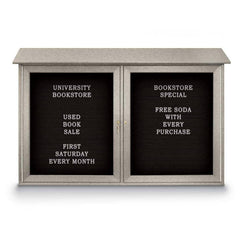 Enclosed Letter Board: 45" Wide, 30" High, Laminate, Black